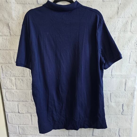 Polo by Ralph Lauren Men's Navy Blue Polo Shirt Large - Picture 3 of 11